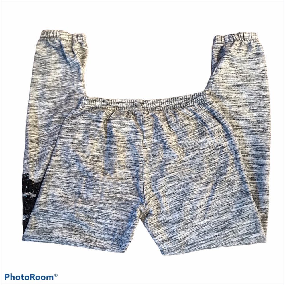 PINK VS Marled Gray Sweats With Black Sequins XS - Picture 3 of 6